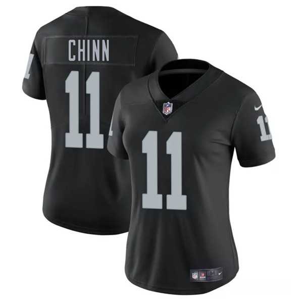 Womens Las Vegas Raiders #11 Jeremy Chinn Black 2025 Vapor Stitched Jersey Dzhi